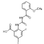 CAS#: 530133-22-3, 3,5-Diiodo-2-{[(2-Methoxybenzoyl)Carbamothioyl]Amino}Benzoic Acid