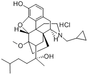 CAS#: 53056-01-2, 17-(Cyclopropylmethyl)-4,5-epoxy-6-methoxy-alpha-methyl-alpha-(3-methylbutyl)-6,14-Ethenomorphinan-7-methanol hydrochloride