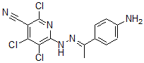 CAS#: 5310-45-2, 6-[(2E)-2-[1-(4-Aminophenyl)ethylidene]hydrazinyl]-2,4,5-trichloro-pyridine-3-carbonitrile