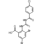 CAS#: 531530-32-2, 3,5-Dibromo-2-{[(4-Chlorobenzoyl)Carbamothioyl]Amino}Benzoic Acid
