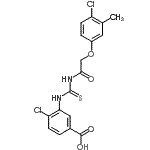 CAS 登录号：532421-00-4， 4-氯-3-({[(4-氯-3-甲基苯氧基)乙酰基]硫代氨基甲酰}氨基)苯甲酸