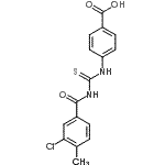 CAS 登录号：532429-65-5， 4-{[(3-氯-4-甲基苯甲酰)硫代氨基甲酰]氨基}苯甲酸