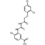 CAS 登录号：532430-00-5， 4-氯-3-({[(2,4-二氯苯氧基)乙酰基]硫代氨基甲酰}氨基)苯甲酸