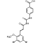 CAS 登录号：532432-36-3， 4-({[3-(3,5-二溴-2-甲氧基苯基)丙烯酰]硫代氨基甲酰}氨基)苯甲酸