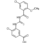 CAS#: 532948-28-0, 4-Chloro-3-{[(5-Chloro-2-Methoxybenzoyl)Carbamothioyl]Amino}Benzoic Acid