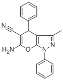 CAS#: 53316-57-7, 6-Amino-3-Methyl-1,4-Diphenyl-1,4-Dihydro-Pyrano[2,3-c]Pyrazole-5-Carbonitrile