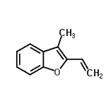 CAS 登录号：53327-15-4， 3-甲基-2-乙烯基-1-苯并呋喃