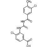 CAS 登录号：533920-69-3， 4-氯-3-{[(3-氯-4-甲基苯甲酰)硫代氨基甲酰]氨基}苯甲酸