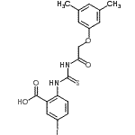 CAS#: 533922-53-1, 2-({[(3,5-Dimethylphenoxy)Acetyl]Carbamothioyl}Amino)-5-Iodobenzoic Acid