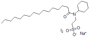 CAS#: 53404-81-2, Sodium N-Cyclohexyl-N-Palmitoyl Taurate - Iodine Complex
