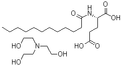 CAS#: 53576-49-1, N-(1-Oxododecyl)-L-Glutamic Acid, Compound With 2,2',2''-Nitrilotrisethanol (1:1)