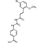 CAS#: 535936-56-2, 4-({[3-(5-Bromo-2-Methoxyphenyl)Acryloyl]Carbamothioyl}Amino)Benzoic Acid