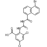 CAS#: 535946-48-6, 2-{[(5-Bromo-1-Naphthoyl)Carbamothioyl]Amino}-3,5-Dichlorobenzoic Acid