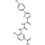 CAS 登录号：535963-50-9， 4-氯-3-({[5-(4-氯苯基)-2-糠酰]硫代氨基甲酰}氨基)苯甲酸