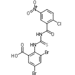 CAS#: 535978-08-6, 3,5-Dibromo-2-{[(2-Chloro-5-Nitrobenzoyl)Carbamothioyl]Amino}Benzoic Acid