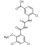 CAS#: 535979-14-7, 4-Chloro-3-{[(3,5-Dichloro-2-Methoxybenzoyl)Carbamothioyl]Amino}Benzoic Acid