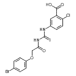 CAS#: 535979-60-3, 5-({[(4-Bromophenoxy)Acetyl]Carbamothioyl}Amino)-2-Chlorobenzoic Acid