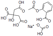 CAS 登录号：53663-74-4， 2-羟基-1,2,3-丙烷三羧酸与 2-(乙酰氧基)苯甲酸和碳酸氢钠混合物