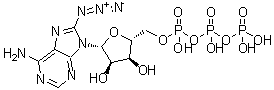 CAS 登录号：53696-59-6， 8-叠氮基腺苷 5'-三磷酸酯钠盐