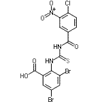 CAS#: 536983-59-2, 3,5-Dibromo-2-{[(4-Chloro-3-Nitrobenzoyl)Carbamothioyl]Amino}Benzoic Acid