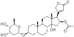 CAS#: 53735-71-0, (3beta,5beta,16beta)-3-[(2,6-Dideoxy-beta-D-Ribo-Hexopyranosyl)Oxy]-14,16-Dihydroxycard-20(22)-Enolide 16-Acetate