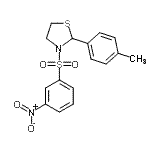 CAS 登录号：537678-00-5， 2-(4-甲基苯基)-3-[(3-硝基苯基)磺酰基]-1,3-噻唑烷