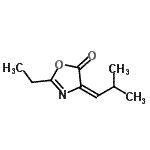 CAS 登录号：538339-48-9， (4E)-2-乙基-4-(2-甲基丙亚基)-1,3-恶唑-5(4H)-酮