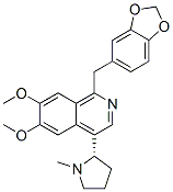 CAS#: 53912-94-0, 1-(1,3-Benzodioxol-5-Ylmethyl)-6,7-Dimethoxy-4-[(2S)-1-Methylpyrrolidin-2-Yl]Isoquinoline