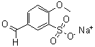 CAS 登录号：5393-59-9， 4-甲氧基苯甲醛-3-磺酸钠盐