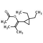 CAS 登录号：539828-19-8， 1-(2,2-二乙基环丙基)-2-甲基-1-丙烯-1-基乙酸酯