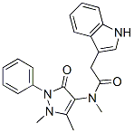 CAS#: 53995-77-0, N-(1,5-Dimethyl-3-Oxo-2-Phenyl-Pyrazol-4-Yl)-2-(1H-Indol-3-Yl)-N-Methyl-Acetamide
