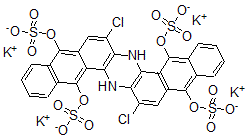 CAS#: 54077-86-0, Tetrapotassium 7,16-Dichloro-6,15-Dihydroanthrazine-5,9,14,18-Tetrayl Tetrakis(Sulphate)