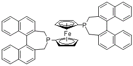 CAS 登录号：544461-38-3， 1,1'-二[(11bS)-3,5-二氢-4H-二萘并[2,1-c:1',2'-e]磷杂卓-4-基]-二茂铁