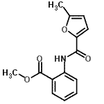 CAS 登录号：545348-77-4， 甲基2-[(5-甲基-2-糠酰)氨基]苯甲酸酯