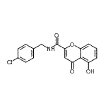 CAS 登录号：546093-13-4， N-(4-氯苄基)-5-羟基-4-氧代-4H-苯并吡喃-2-甲酰胺
