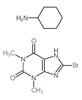 CAS 登录号：5462-96-4， 8-溴-1,3-二甲基-7H-嘌呤-2,6-二酮环己胺盐