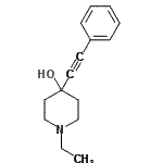 CAS 登录号：54848-20-3， 1-乙基-4-(苯基乙炔基)-4-哌啶醇