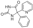 CAS 登录号：54886-89-4， 5-苯基-5-吡啶-2-基-咪唑烷-2,4-二酮