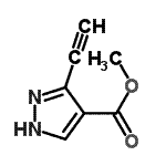 CAS 登录号：551943-44-3， 甲基3-乙炔基-1H-吡唑-4-羧酸酯