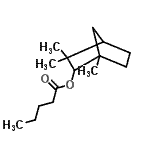 CAS 登录号：55538-61-9， 1,3,3-三甲基双环[2.2.1]庚-2-基戊酸酯