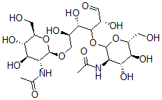 CAS 登录号：55612-66-3， N-乙酰基葡萄糖胺基(1-3)-N-乙酰基葡萄糖胺基(1-6)-吡喃半乳糖