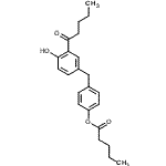 CAS 登录号：55724-87-3， 4-(4-羟基-3-戊酰苄基)苯基戊酸酯