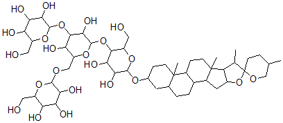 CAS#: 55750-39-5, [(25S)-5beta-Spirostan-3beta-Yl]4-O-(2-O-alpha-D-Galactopyranosyl-6-O-beta-D-Galactopyranosyl-beta-D-Glucopyranosyl)-beta-D-Glucopyranoside