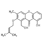 CAS#: 55812-94-7, 8-Hydroxy-1-(Hydroxymethyl)-3-Methyl-2-[(3-Methyl-2-Buten-1-Yl)Oxy]-9H-Xanthen-9-One