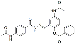 CAS 登录号：55901-27-4， 苯甲酸 4-(乙酰氨基)-2-[[2-[4-(乙酰氨基)苯甲酰基]亚肼基]甲基]苯基酯