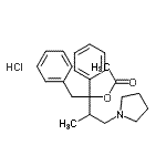 CAS 登录号：5591-44-6， 3-甲基-1,2-二苯基-4-(1-吡咯烷基)-2-丁烷基乙酸酯盐酸盐(1:1)