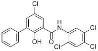 CAS 登录号：5607-52-3， 5-氯-2-羟基-N-(2,4,5-三氯苯基)-(1,1'-联苯)-3-甲酰胺