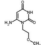 CAS 登录号：56075-76-4， 6-氨基-1-(2-甲氧基乙基)-2,4(1H,3H)-嘧啶二酮