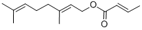 CAS 登录号：56172-46-4， (2E)-3,7-二甲基-2,6-辛二烯-1-基 2-丁烯酸酯
