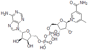 CAS#: 56541-76-5, (2R,3R,4S,5R)-5-[[[[(2R,3S,4R,5R)-5-(6-Aminopurin-9-Yl)-3,4-Dihydroxyoxolan-2-Yl]Methoxy-Hydroxyphosphoryl]Oxy-Hydroxyphosphoryl]Oxymethyl]-2-(3-Carbamoyl-5-Methylpyridin-1-Ium-1-Yl)-4-Hydroxyoxolan-3-Olate